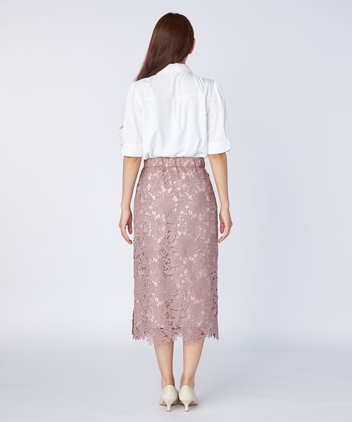 LAISSE PASSE（レッセパッセ）の「レースタイトスカート（スカート・レディース・ライトブルー/スモークピンク・SMALL/MEDIUM）」の7枚目の写真