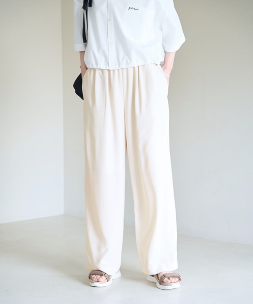 ROPE' PICNIC（ロペピクニック）の「アムンゼンイージーワイドパンツ（その他パンツ・レディース・ブラウン/オフホワイト/チャコールグレー/ベージュ系その他2・40/38/36）」の12枚目の写真