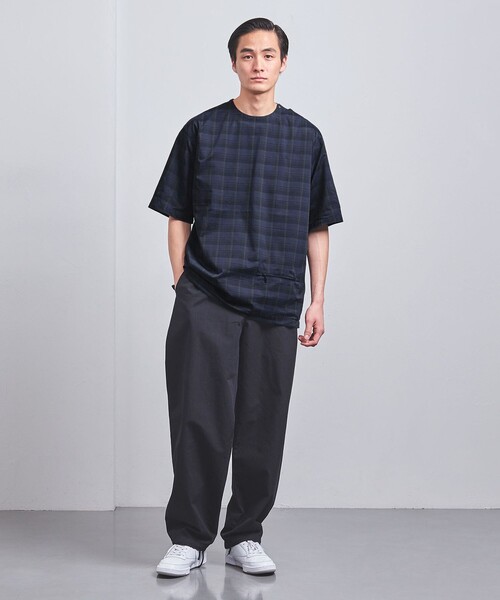 UNITED ARROWS（ユナイテッドアローズ）の「DotAir ドットエア チェック ヘムコード クルーネック -ストレッチ-（シャツ/ブラウス・メンズ・ネイビー・L/M/S）」の2枚目の写真