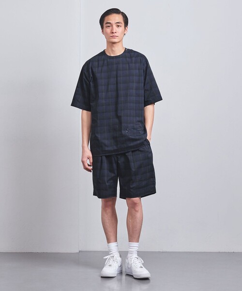 UNITED ARROWS（ユナイテッドアローズ）の「DotAir ドットエア チェック ヘムコード クルーネック -ストレッチ-（シャツ/ブラウス・メンズ・ネイビー・L/M/S）」の3枚目の写真