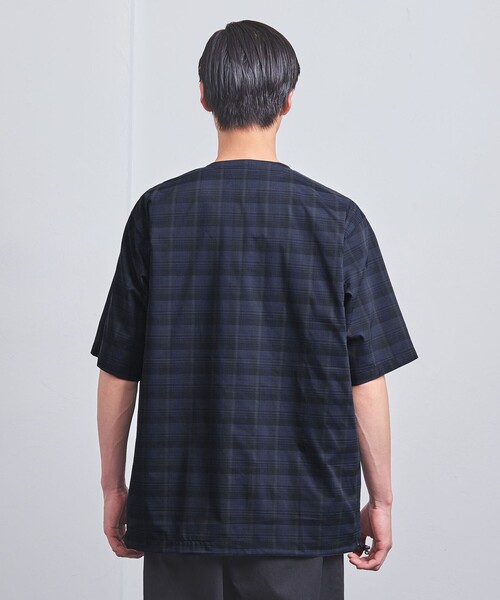 UNITED ARROWS（ユナイテッドアローズ）の「DotAir ドットエア チェック ヘムコード クルーネック -ストレッチ-（シャツ/ブラウス・メンズ・ネイビー・L/M/S）」の8枚目の写真