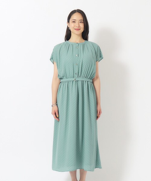 DRESKIP（ドレスキップ）の「◆【無理せずキレイ】夏のお出かけに 女性らしさあふれる ドットプリントワンピース（ワンピース・レディース・ブルー系5/ブラック系/アイボリー系・02/04/03）」の22枚目の写真