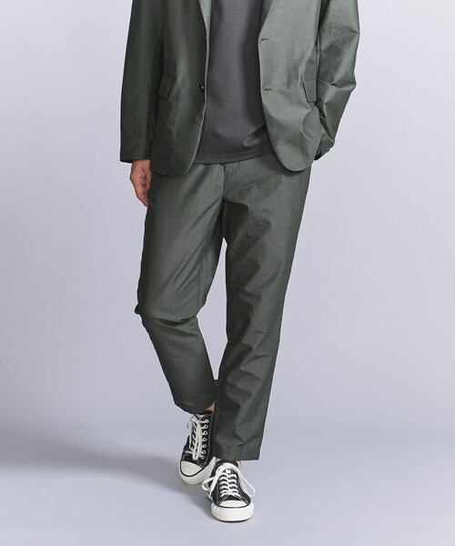 BEAUTY&YOUTH UNITED ARROWS(ビューティーアンドユースユナイテッドアローズ)の「フェザー TEXBRID ノープリーツ テーパード パンツ ‐セットアップ対応 マルチ機能付き‐(スラックス・メンズ・オリーブ/ネイビー/ブラック・L/M/S/XL)」の4枚目の写真