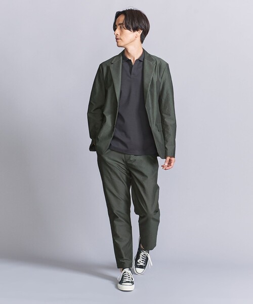 BEAUTY&YOUTH UNITED ARROWS(ビューティーアンドユースユナイテッドアローズ)の「フェザー TEXBRID ノープリーツ テーパード パンツ ‐セットアップ対応 マルチ機能付き‐(スラックス・メンズ・オリーブ/ネイビー/ブラック・L/M/S/XL)」の21枚目の写真