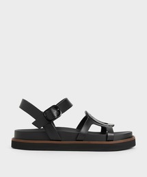 CHARLES & KEITH | カットアウト バックルサンダル(サンダル)