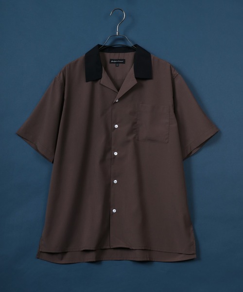 ANPAS（アンパス）の「Oversize Assort Open Collar Shirt/オーバーサイズ オープンカラーシャツ ソリッドカラー クレリック バイカラー 柄シャツ 半袖シャツ（シャツ/ブラウス・メンズ・ブラック/ホワイト系その他/ベージュ系その他/ブラウン系その他2/ターコイズブルー/ダークグリーン/ライトブルー/グレー系その他/ブラウン系その他/ブラック系その他2/ブルー系その他2/チャコール/モカ/ブルー系その他/ブラック系その他3/ブラック系その他5/ブラック系その他/ホワイト/ライトグレー/ライトグリーン/ブラック系その他4・L/M/LL）」の13枚目の写真