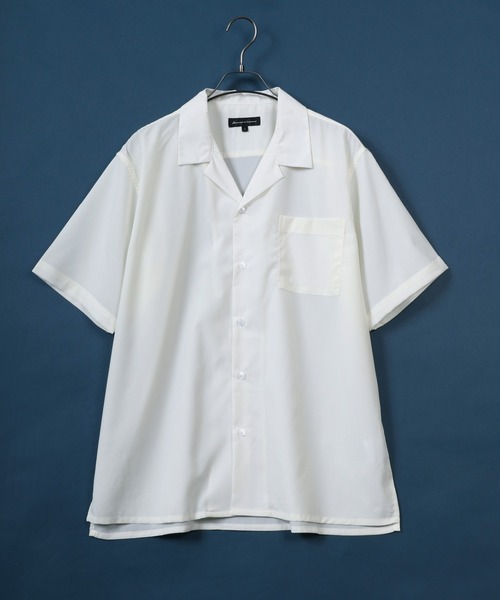 ANPAS（アンパス）の「Oversize Assort Open Collar Shirt/オーバーサイズ オープンカラーシャツ ソリッドカラー クレリック バイカラー 柄シャツ 半袖シャツ（シャツ/ブラウス・メンズ・ブラック/ホワイト系その他/ベージュ系その他/ブラウン系その他2/ターコイズブルー/ダークグリーン/ライトブルー/グレー系その他/ブラウン系その他/ブラック系その他2/ブルー系その他2/チャコール/モカ/ブルー系その他/ブラック系その他3/ブラック系その他5/ブラック系その他/ホワイト/ライトグレー/ライトグリーン/ブラック系その他4・L/M/LL）」の2枚目の写真