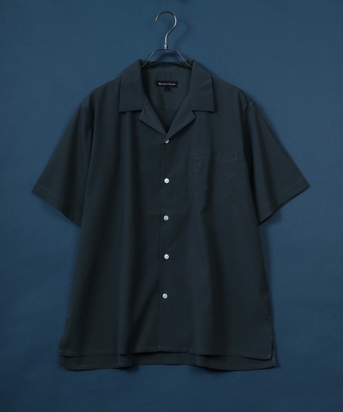 ANPAS（アンパス）の「Oversize Assort Open Collar Shirt/オーバーサイズ オープンカラーシャツ ソリッドカラー クレリック バイカラー 柄シャツ 半袖シャツ（シャツ/ブラウス・メンズ・ブラック/ホワイト系その他/ベージュ系その他/ブラウン系その他2/ターコイズブルー/ダークグリーン/ライトブルー/グレー系その他/ブラウン系その他/ブラック系その他2/ブルー系その他2/チャコール/モカ/ブルー系その他/ブラック系その他3/ブラック系その他5/ブラック系その他/ホワイト/ライトグレー/ライトグリーン/ブラック系その他4・L/M/LL）」の11枚目の写真