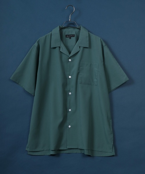 ANPAS（アンパス）の「Oversize Assort Open Collar Shirt/オーバーサイズ オープンカラーシャツ ソリッドカラー クレリック バイカラー 柄シャツ 半袖シャツ（シャツ/ブラウス・メンズ・ブラック/ホワイト系その他/ベージュ系その他/ブラウン系その他2/ターコイズブルー/ダークグリーン/ライトブルー/グレー系その他/ブラウン系その他/ブラック系その他2/ブルー系その他2/チャコール/モカ/ブルー系その他/ブラック系その他3/ブラック系その他5/ブラック系その他/ホワイト/ライトグレー/ライトグリーン/ブラック系その他4・L/M/LL）」の17枚目の写真