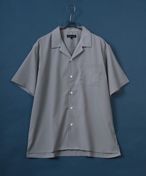 ANPAS（アンパス）の「Oversize Assort Open Collar Shirt/オーバーサイズ オープンカラーシャツ ソリッドカラー クレリック バイカラー 柄シャツ 半袖シャツ（シャツ/ブラウス・メンズ・ブラック/ホワイト系その他/ベージュ系その他/ブラウン系その他2/ターコイズブルー/ダークグリーン/ライトブルー/グレー系その他/ブラウン系その他/ブラック系その他2/ブルー系その他2/チャコール/モカ/ブルー系その他/ブラック系その他3/ブラック系その他5/ブラック系その他/ホワイト/ライトグレー/ライトグリーン/ブラック系その他4・L/M/LL）」の9枚目の写真