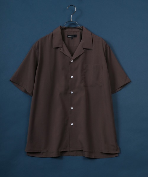 ANPAS（アンパス）の「Oversize Assort Open Collar Shirt/オーバーサイズ オープンカラーシャツ ソリッドカラー クレリック バイカラー 柄シャツ 半袖シャツ（シャツ/ブラウス・メンズ・ブラック/ホワイト系その他/ベージュ系その他/ブラウン系その他2/ターコイズブルー/ダークグリーン/ライトブルー/グレー系その他/ブラウン系その他/ブラック系その他2/ブルー系その他2/チャコール/モカ/ブルー系その他/ブラック系その他3/ブラック系その他5/ブラック系その他/ホワイト/ライトグレー/ライトグリーン/ブラック系その他4・L/M/LL）」の12枚目の写真