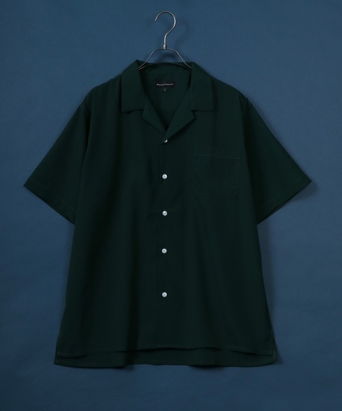 ANPAS（アンパス）の「Oversize Assort Open Collar Shirt/オーバーサイズ オープンカラーシャツ ソリッドカラー クレリック バイカラー 柄シャツ 半袖シャツ（シャツ/ブラウス・メンズ・ブラック/ホワイト系その他/ベージュ系その他/ブラウン系その他2/ターコイズブルー/ダークグリーン/ライトブルー/グレー系その他/ブラウン系その他/ブラック系その他2/ブルー系その他2/チャコール/モカ/ブルー系その他/ブラック系その他3/ブラック系その他5/ブラック系その他/ホワイト/ライトグレー/ライトグリーン/ブラック系その他4・L/M/LL）」の16枚目の写真