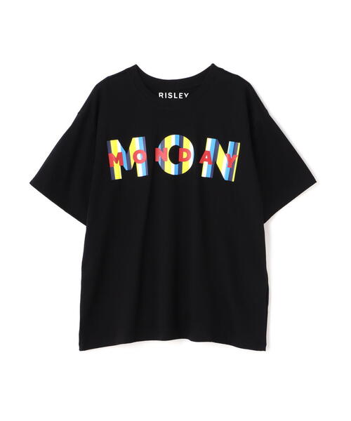 RISLEY ウィークリーTシャツ　MONDAY ブラック ウィークリーTシャツ/ RISLEY | CALENDRIER online store