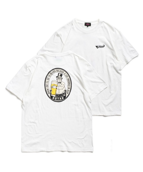ROTAR（ローター）の「Life Drowned in BEER Tee（Tシャツ/カットソー・メンズ・スミクロ/イエロー系その他/オフホワイト・MEDIUM/SMALL/X-LARGE/LARGE）」の2枚目の写真