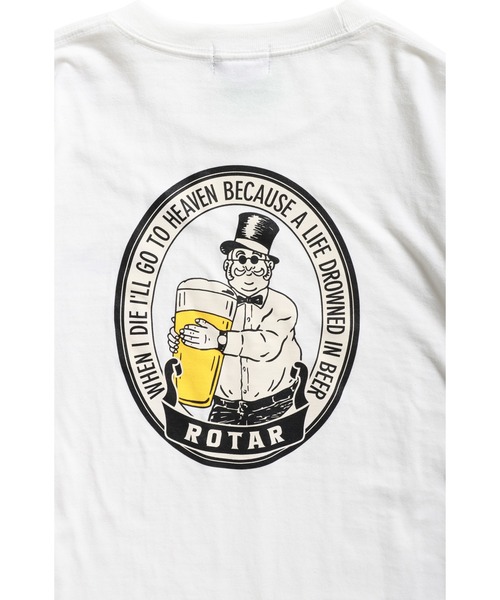 ROTAR（ローター）の「Life Drowned in BEER Tee（Tシャツ/カットソー・メンズ・スミクロ/イエロー系その他/オフホワイト・MEDIUM/SMALL/X-LARGE/LARGE）」の5枚目の写真