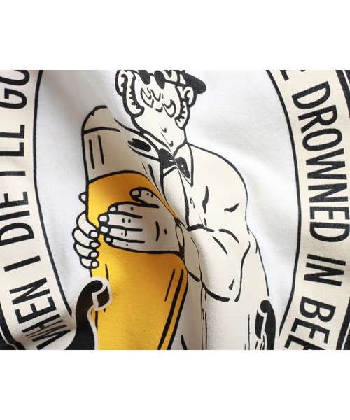 ROTAR（ローター）の「Life Drowned in BEER Tee（Tシャツ/カットソー・メンズ・スミクロ/イエロー系その他/オフホワイト・MEDIUM/SMALL/X-LARGE/LARGE）」の13枚目の写真