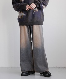 RAGEBLUE | 12oz vintage denim wide flare pants/12オンス/ヴィンテージライクデニムワイドフレアパンツ(デニムパンツ)