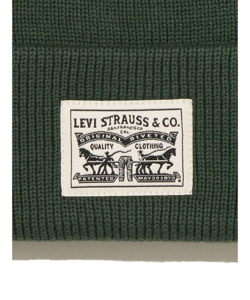 Levi's(リーバイス)の「Levi's/リーバイス BACKPATCH ビーニー グリーン(ニットキャップ/ビーニー・メンズ・グリーン・OS)」の3枚目の写真