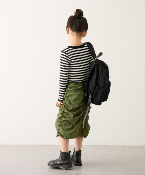 CIAOPANIC TYPY(チャオパニックティピー)の「【KIDS】コンパクト長袖ボーダーTEE(Tシャツ/カットソー・キッズ・ピンク/グリーン/ブラック・SMALL/XX-LARGE/X-LARGE/LARGE/MEDIUM)」の13枚目の写真