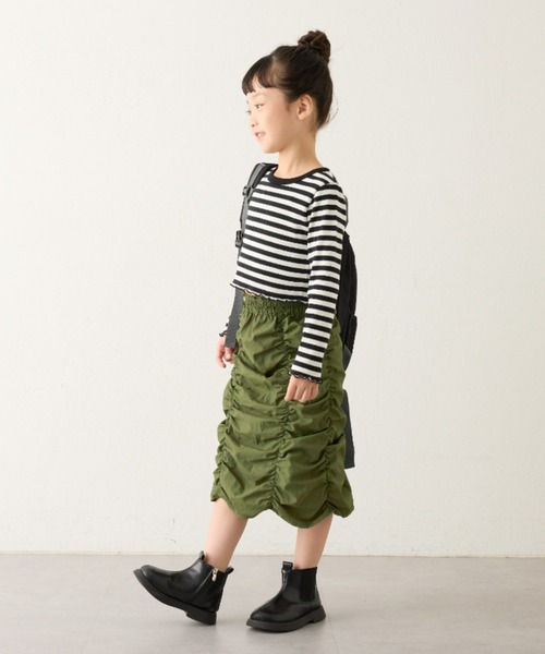 CIAOPANIC TYPY(チャオパニックティピー)の「【KIDS】コンパクト長袖ボーダーTEE(Tシャツ/カットソー・キッズ・ピンク/グリーン/ブラック・SMALL/XX-LARGE/X-LARGE/LARGE/MEDIUM)」の14枚目の写真