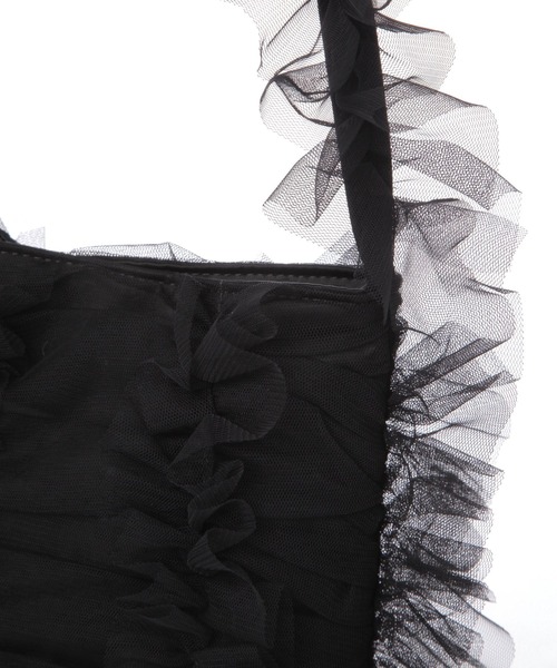 PAGEBOY（ページボーイ）の「一部店舗展開<Casselin>チュールシャーリングショルダー（その他小物・レディース・ブルー/ブラック・FREE）」の5枚目の写真