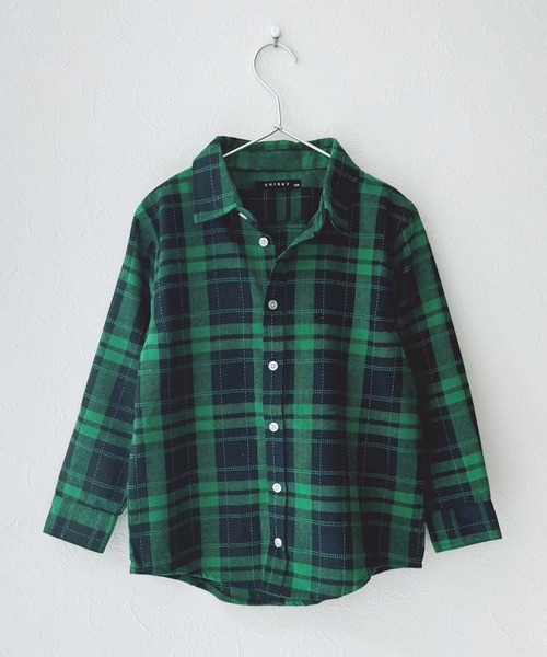 ZI-ON（ジーオン）の「フランネル チェックシャツ（シャツ/ブラウス・キッズ・グリーン系その他/レッド系その他/ブラック系その他/ブラウン系その他/ネイビー系/ネイビー系1/ブラック×ホワイト/ブラウン系その他2/グリーン系その他2/グリーン系その他3/グリーン系その他4/レッド系その他2/レッド系その他3/レッド系その他4/レッド系その他5/レッド系その他6・110cm/120cm/130cm/140cm/150cm/160cm）」の5枚目の写真