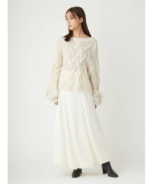 FRAY I.Dサテンバルーンスカート ホワイト 1 FRAY I.D（フレイアイディー）の「サテンバルーンスカート（スカート