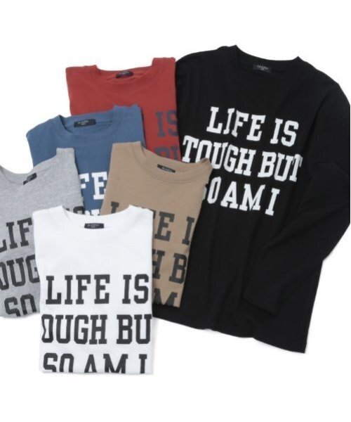 GLAZOS（グラソス）の「【大人向けサイズあり】【プチプラ】フロントメッセージロゴ長袖Tシャツ（Tシャツ/カットソー・キッズ・ブラック/グレー/オレンジ/ベージュ/インディゴブルー/ホワイト・140cm/150cm/160cm/170cm）」の19枚目の写真