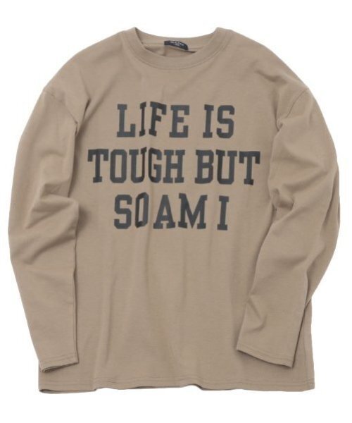 GLAZOS（グラソス）の「【大人向けサイズあり】【プチプラ】フロントメッセージロゴ長袖Tシャツ（Tシャツ/カットソー・キッズ・ブラック/グレー/オレンジ/ベージュ/インディゴブルー/ホワイト・140cm/150cm/160cm/170cm）」の16枚目の写真