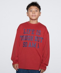 GLAZOS | 【プチプラ】フロントメッセージロゴ長袖Tシャツ(Tシャツ/カットソー)