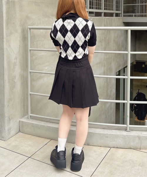 INGNI（イング）の「サイドベルトプリーツスカパン（スカート・レディース・グレー/ブラック・FREE）」の10枚目の写真