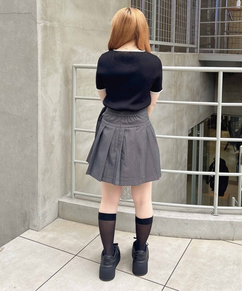 INGNI（イング）の「サイドベルトプリーツスカパン（スカート・レディース・グレー/ブラック・FREE）」の20枚目の写真