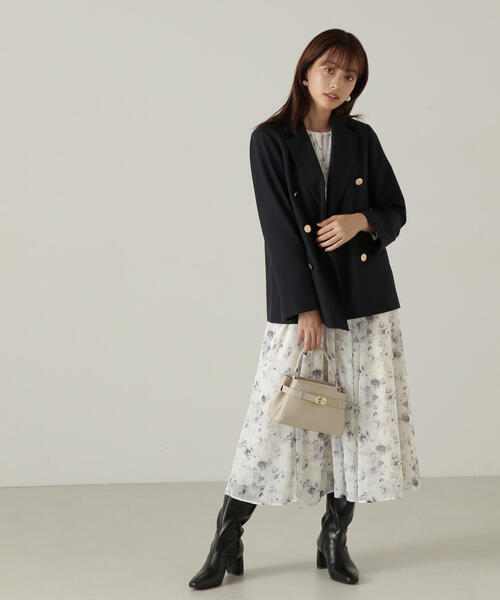 セール】花柄シャーリングワンピース / 1214240905（ワンピース