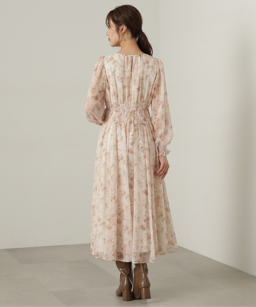 PROPORTION BODY DRESSING(プロポーションボディドレッシング)の「花柄シャーリングワンピース / 1214240905(ワンピース・レディース・ブラック/ベージュ・SMALL/MEDIUM)」の18枚目の写真