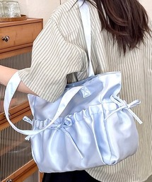 REMUR（レミュール）の「リボンサテントートバッグ（トートバッグ）」