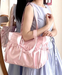 REMUR（レミュール）の「リボンサテントートバッグ（トートバッグ）」