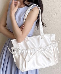 REMUR（レミュール）の「リボンサテントートバッグ（トートバッグ）」