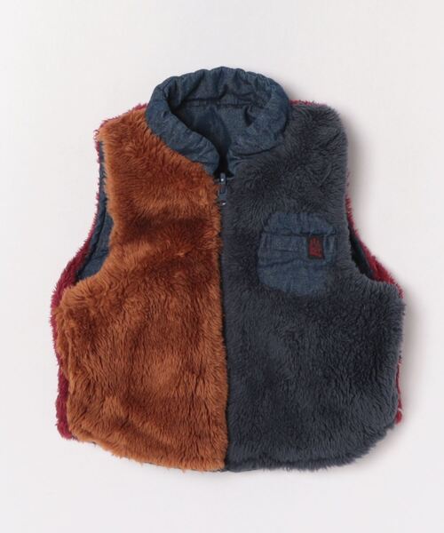 DILASH（ディラッシュ）の「リバーシブルボアベスト（ベスト・キッズ・ネイビー/ストライプ/ブルー・80/90/100/110/120/130/140）」の17枚目の写真