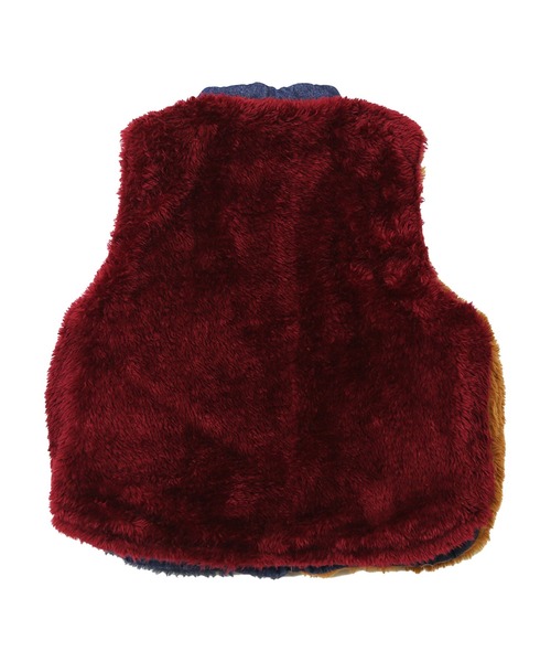 DILASH（ディラッシュ）の「リバーシブルボアベスト（ベスト・キッズ・ネイビー/ストライプ/ブルー・80/90/100/110/120/130/140）」の7枚目の写真