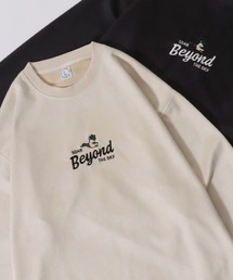 Animal Embroidery Punch the dough Suede Sweat shirt/オーバーサイズ アニマル ワンポイント刺繍 ポンチスウェード トレーナー スウェット
