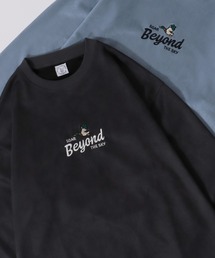 Animal Embroidery Punch the dough Suede Sweat shirt/オーバーサイズ アニマル ワンポイント刺繍 ポンチスウェード トレーナー スウェット