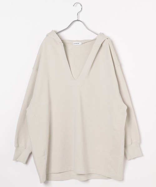 LEPSIM（レプシィム）の「スキッパーフードチュニック　130169（チュニック・レディース・レッド/アイボリー/チャコールグレー・FREE）」の19枚目の写真