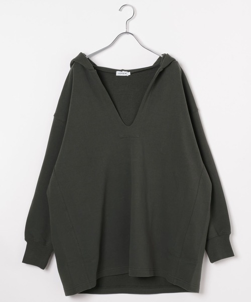 LEPSIM（レプシィム）の「スキッパーフードチュニック　130169（チュニック・レディース・レッド/アイボリー/チャコールグレー・FREE）」の21枚目の写真