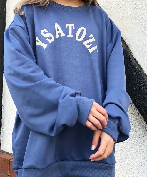 SHEPP(シープ)の「プリント プルオーバー(スウェット・レディース・ブラウン/ネイビー・L/2XL)」の3枚目の写真