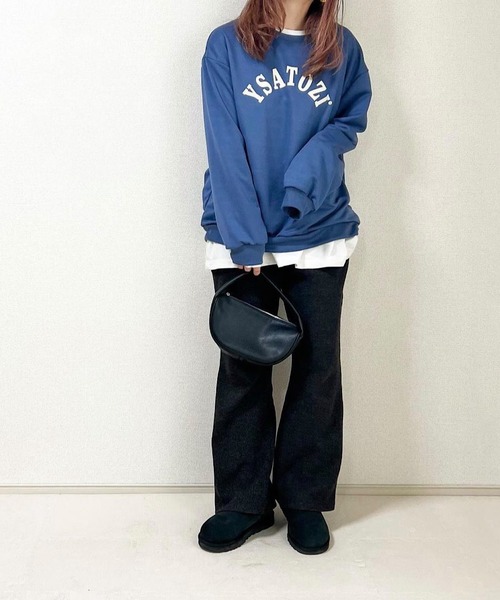 SHEPP(シープ)の「プリント プルオーバー(スウェット・レディース・ブラウン/ネイビー・L/2XL)」の4枚目の写真