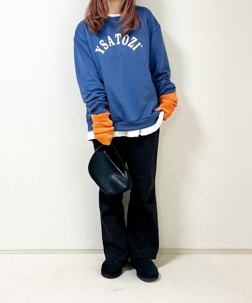 SHEPP(シープ)の「プリント プルオーバー(スウェット・レディース・ブラウン/ネイビー・L/2XL)」の5枚目の写真