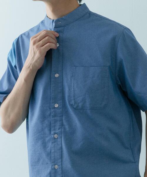ITEMS URBANRESEARCH（アイテムズ アーバンリサーチ）の「TCインディゴ バンドカラー半袖シャツ（シャツ/ブラウス・メンズ・ライトブルー/ブルー/ネイビー・MEDIUM/LARGE）」の11枚目の写真