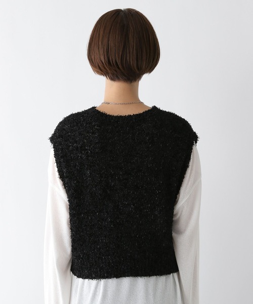 LEPSIM（レプシィム）の「5ゲージフラッグヤーンベスト　143376（ベスト・レディース・ブラック/アイボリー・FREE）」の13枚目の写真