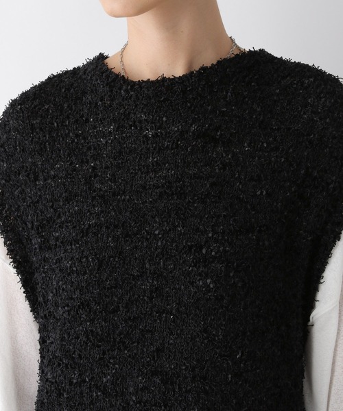 LEPSIM（レプシィム）の「5ゲージフラッグヤーンベスト　143376（ベスト・レディース・ブラック/アイボリー・FREE）」の14枚目の写真