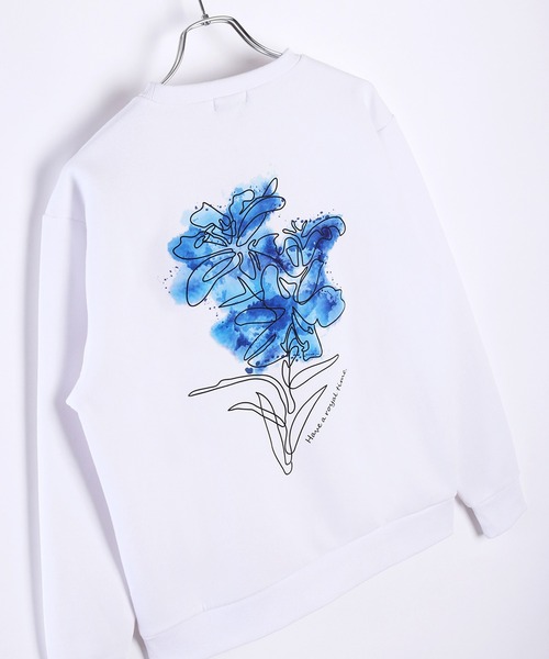 KEIZO 花柄トレーナー 水色　最終値下げ WESTSEA（ウエストシー） トレーナー スウェット バックプリント